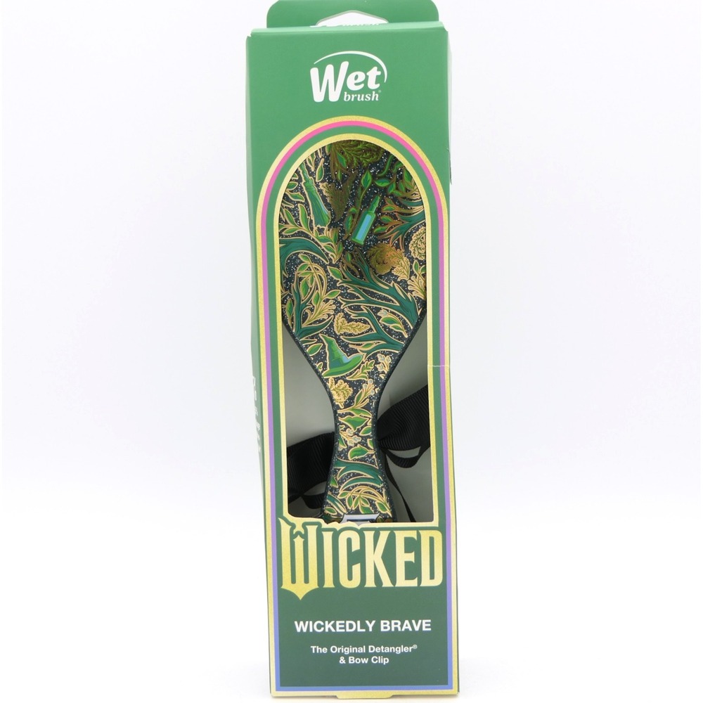 Wet Brush Wicked Wickedly Brave Elphaba The Original Detangler Brush & Bow Clip